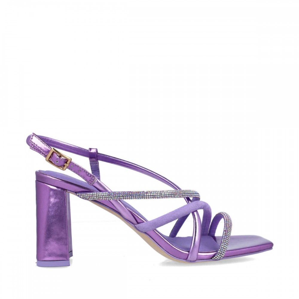 Sandalia Tacon Menbur 24886 Patalena Lila Violeta Calzaro PV24|Calzaro