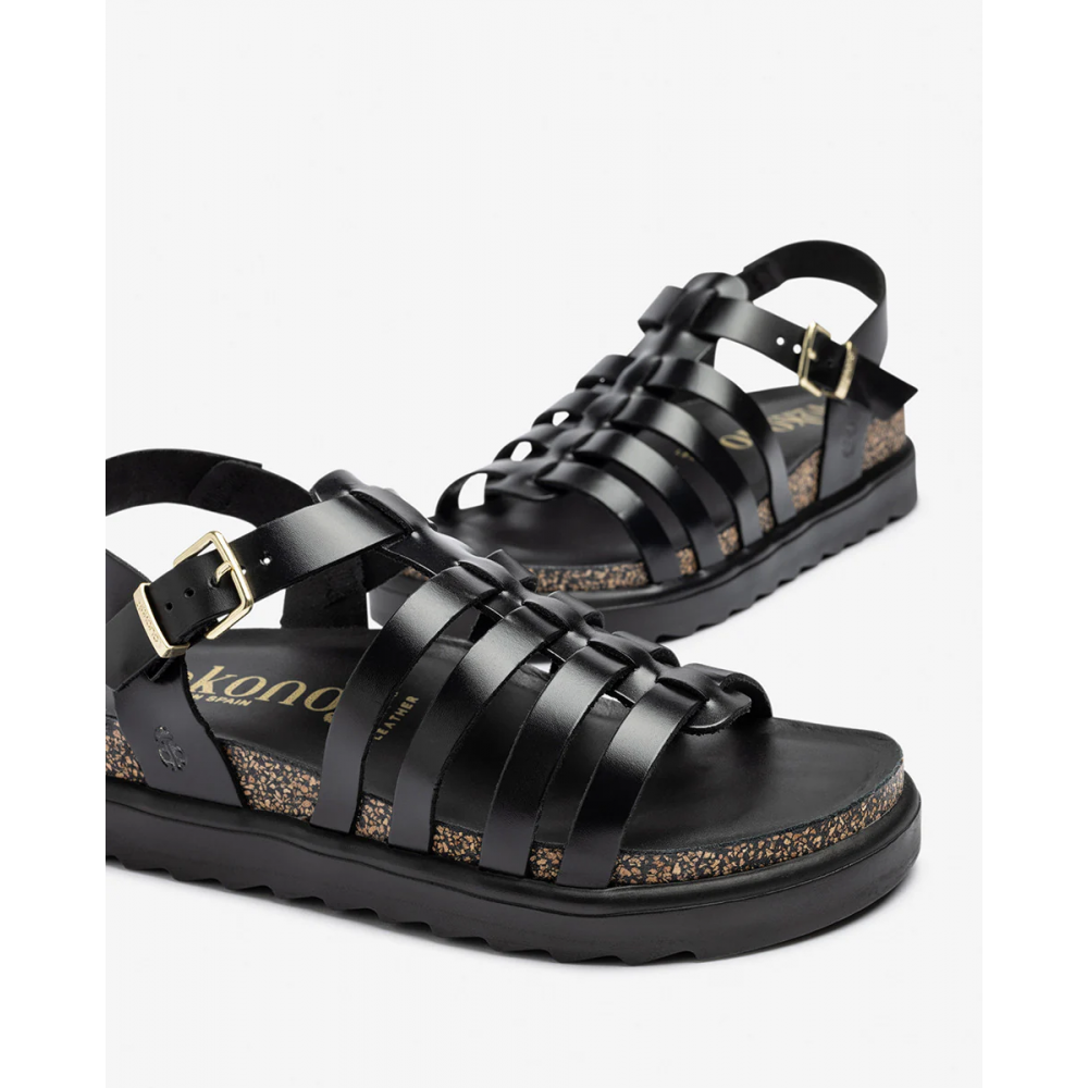 Sandalia Plataforma Bios Yokono Tunez 107 Negro Calzaro PV25 Calzaro